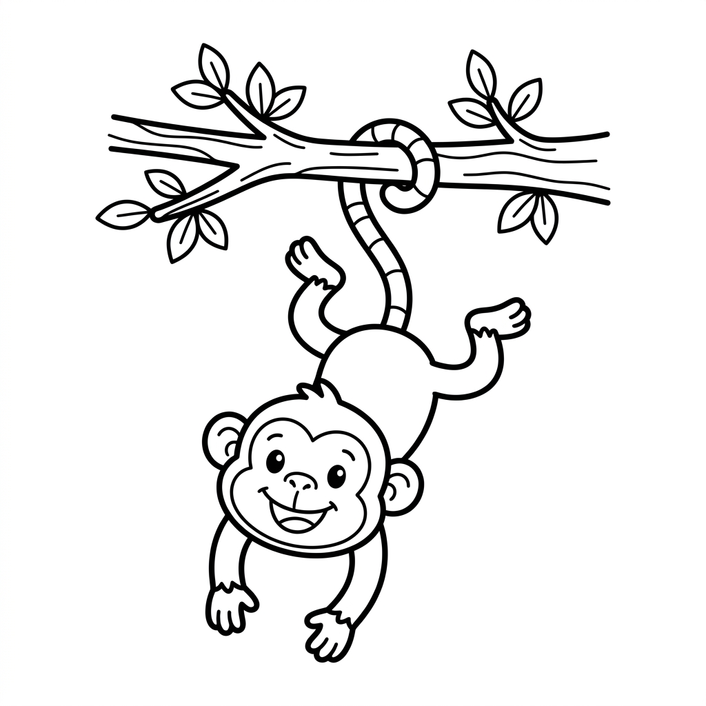 Monkey Coloring Page
