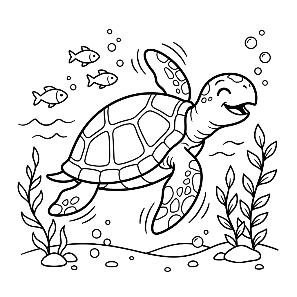 Turtle Coloring Page