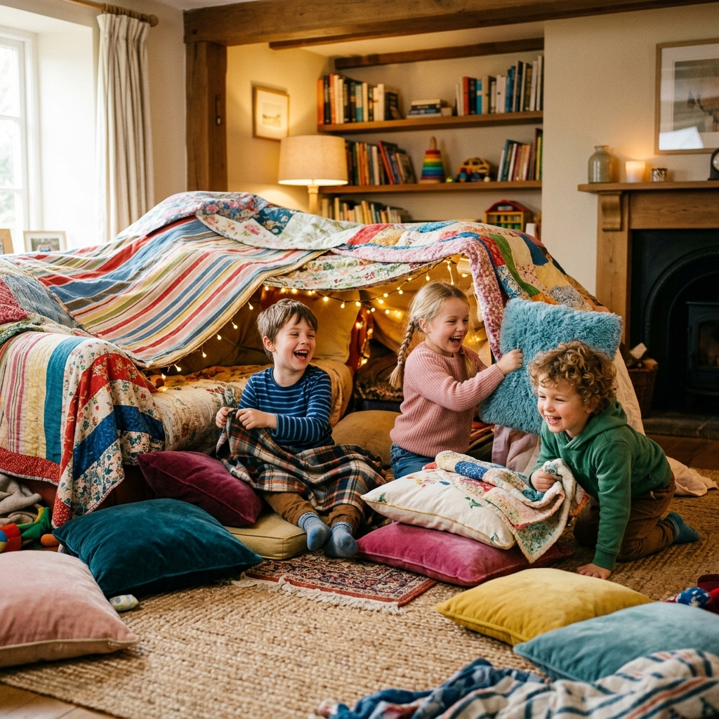 indoor activities for kids building a fort